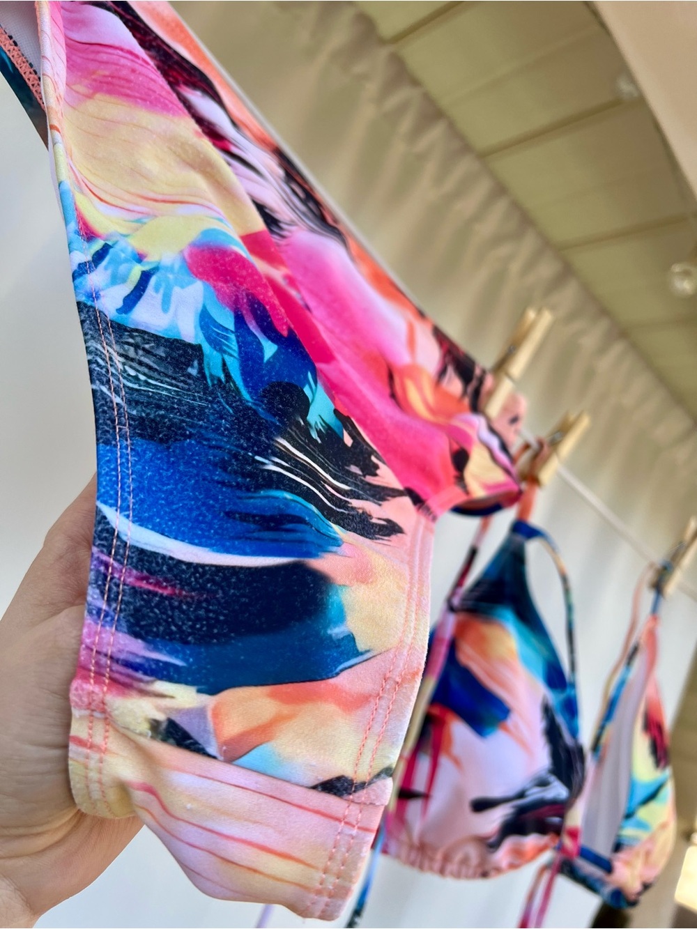 Vibrant Tropical Print Bikini Set with Cover-Up Skirt - Picture 8 of 13